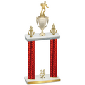 Double Red Carbon Fiber Year Rugby Trophy