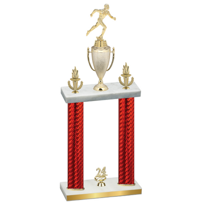 Double Red Carbon Fiber Year Running Trophy