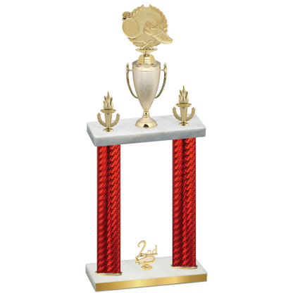 Double Red Carbon Fiber Second Place Running Trophy