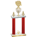 Double Red Carbon Fiber Third Place Running Trophy