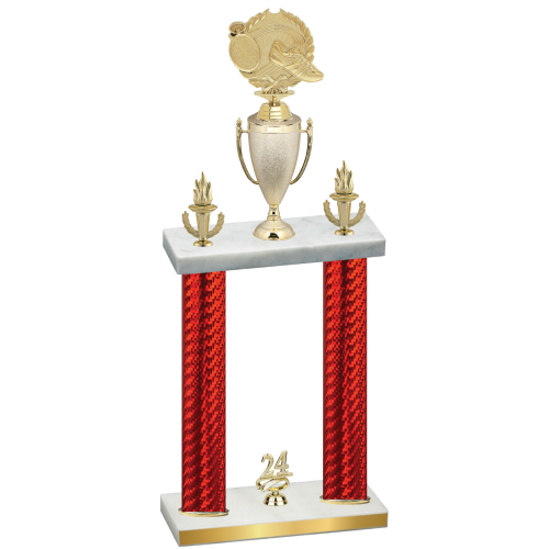 Double Red Carbon Fiber Year Running Trophy