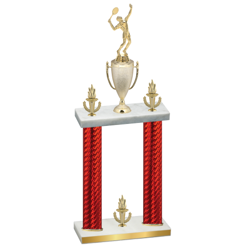 Double Red Carbon Fiber Victory Tennis Trophy