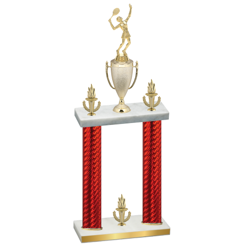 Double Red Carbon Fiber Victory Tennis Trophy