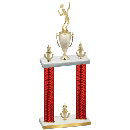 Double Red Carbon Fiber Victory Tennis Trophy