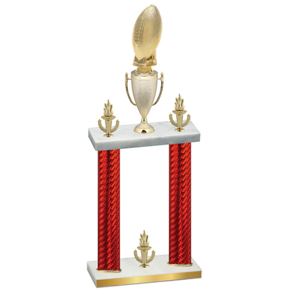 Double Red Carbon Fiber Victory Football Trophy