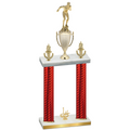 Double Red Carbon Fiber First Place Swimming Trophy