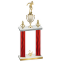 Double Red Carbon Fiber Second Place Swimming Trophy