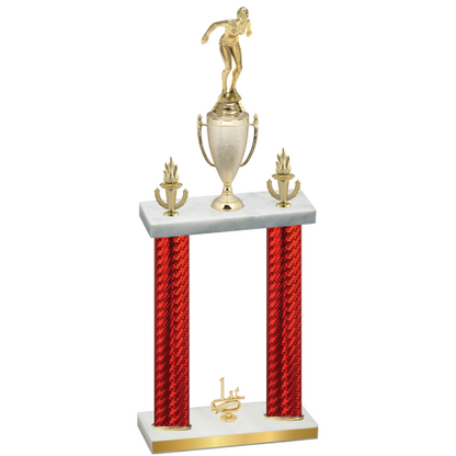Double Red Carbon Fiber First Place Tennis Trophy