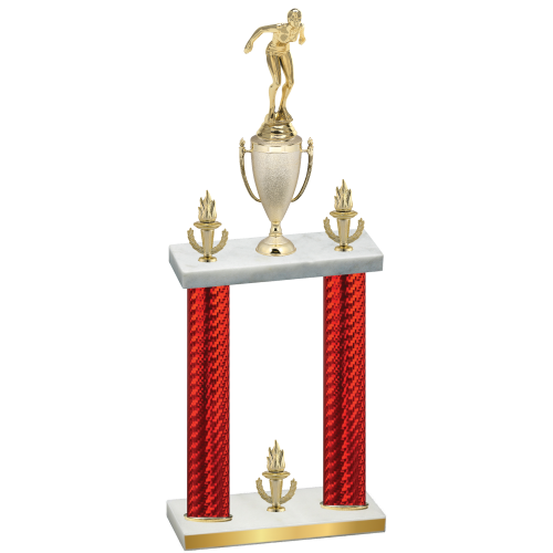Double Red Carbon Fiber Victory Tennis Trophy