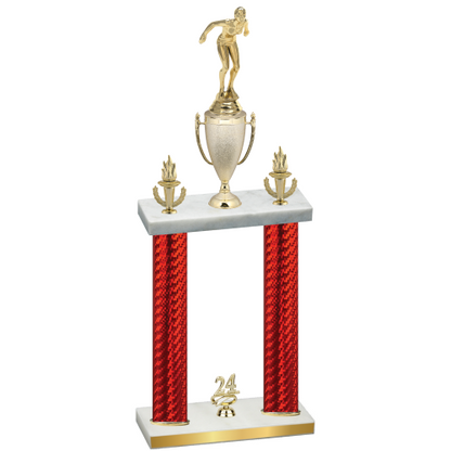 Double Red Carbon Fiber Year Tennis Trophy