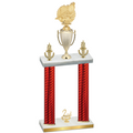 Double Red Carbon Fiber Second Place Swimming Trophy