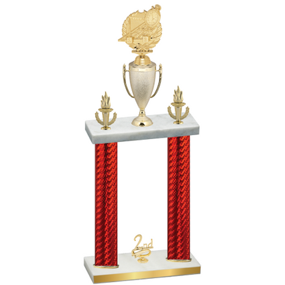 Double Red Carbon Fiber Second Place Swimming Trophy