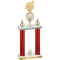 Double Red Carbon Fiber Year Swimming Trophy