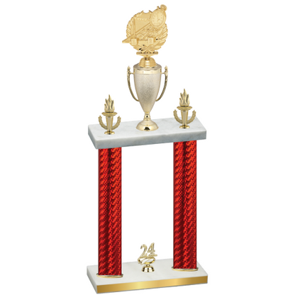 Double Red Carbon Fiber Year Swimming Trophy