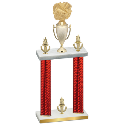 Double Red Carbon Fiber Victory Cheerleading Trophy