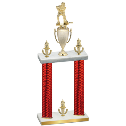 Double Red Carbon Fiber Victory Hockey Trophy