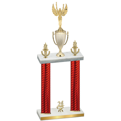 Double Red Carbon Fiber Year Victory Trophy