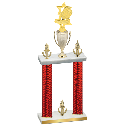 Double Red Carbon Fiber Victory Pickleball Trophy