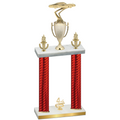 Double Red Carbon Fiber Fourth Place Cars Trophy