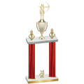 Double Red Carbon Fiber Year Archery Trophy