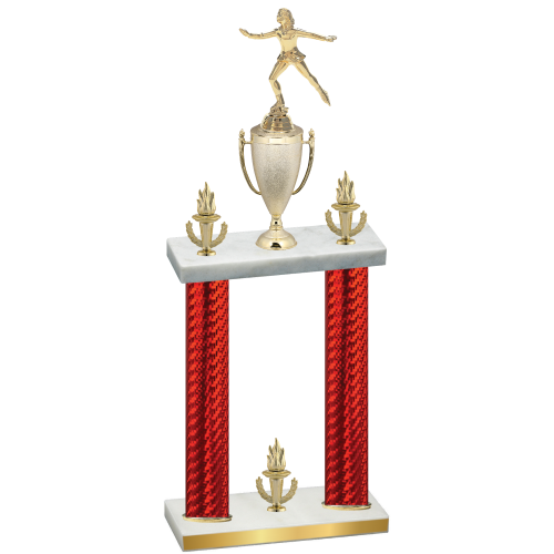 Double Red Carbon Fiber Victory Skater Trophy
