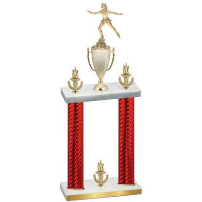 Double Red Carbon Fiber Victory Skater Trophy