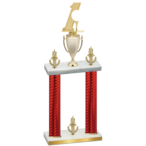 Double Red Carbon Fiber Victory Golf Trophy