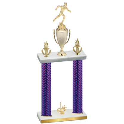 Double Purple Carbon Fiber First Place Running Trophy