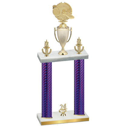 Double Purple Carbon Fiber Year Running Trophy