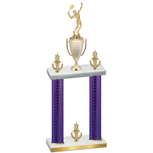 Double Purple Carbon Fiber Victory Tennis Trophy