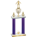 Double Purple Carbon Fiber First Place Wrestling Trophy