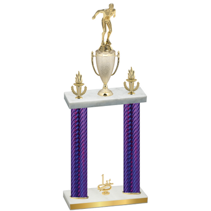 Double Purple Carbon Fiber First Place Swimming Trophy