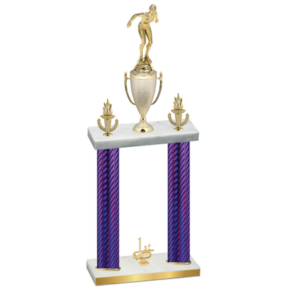 Double Purple Carbon Fiber First Place Tennis Trophy