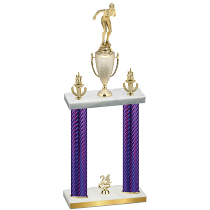 Double Purple Carbon Fiber Year Tennis Trophy
