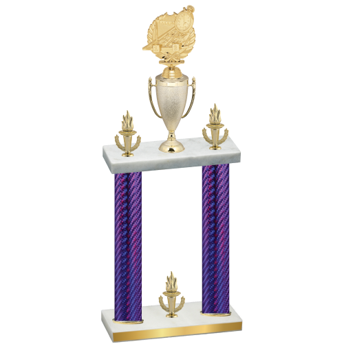 Double Purple Carbon Fiber Victory Swimming Trophy