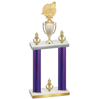 Double Purple Carbon Fiber Victory Swimming Trophy