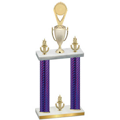 Double Purple Carbon Fiber Victory Insert Trophy