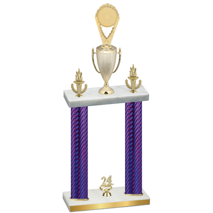 Double Purple Carbon Fiber Year Insert Trophy