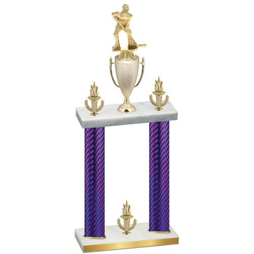 Double Purple Carbon Fiber Victory Hockey Trophy