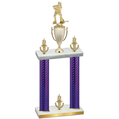 Double Purple Carbon Fiber Victory Hockey Trophy