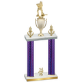 Double Purple Carbon Fiber Year Hockey Trophy