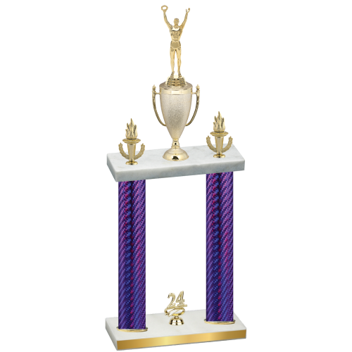 Double Purple Carbon Fiber Year Victory Trophy