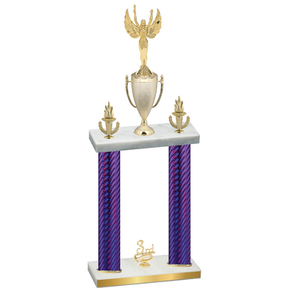 Double Purple Carbon Fiber Third Place Victory Trophy
