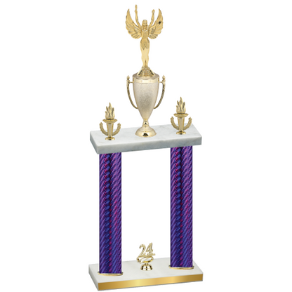 Double Purple Carbon Fiber Year Victory Trophy