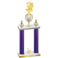 Double Purple Carbon Fiber Second Place Pickleball Trophy