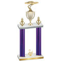 Double Purple Carbon Fiber Second Place Cars Trophy