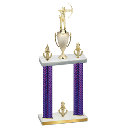 Double Purple Carbon Fiber Victory Archery Trophy