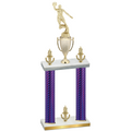 Double Purple Carbon Fiber Victory Basketball Trophy