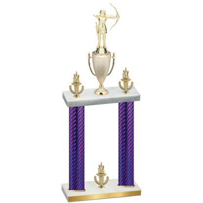 Double Purple Carbon Fiber Victory Archery Trophy