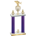 Double Purple Carbon Fiber Year Fishing Trophy